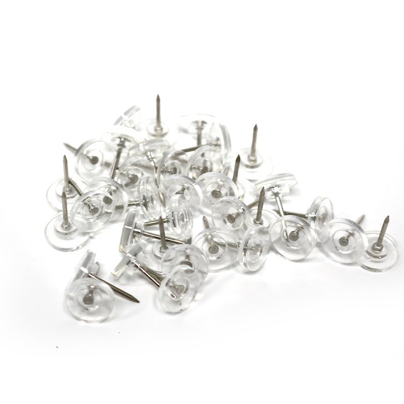 Office Furniture Online - 50 stks/doos Plastic Clear Push Pins