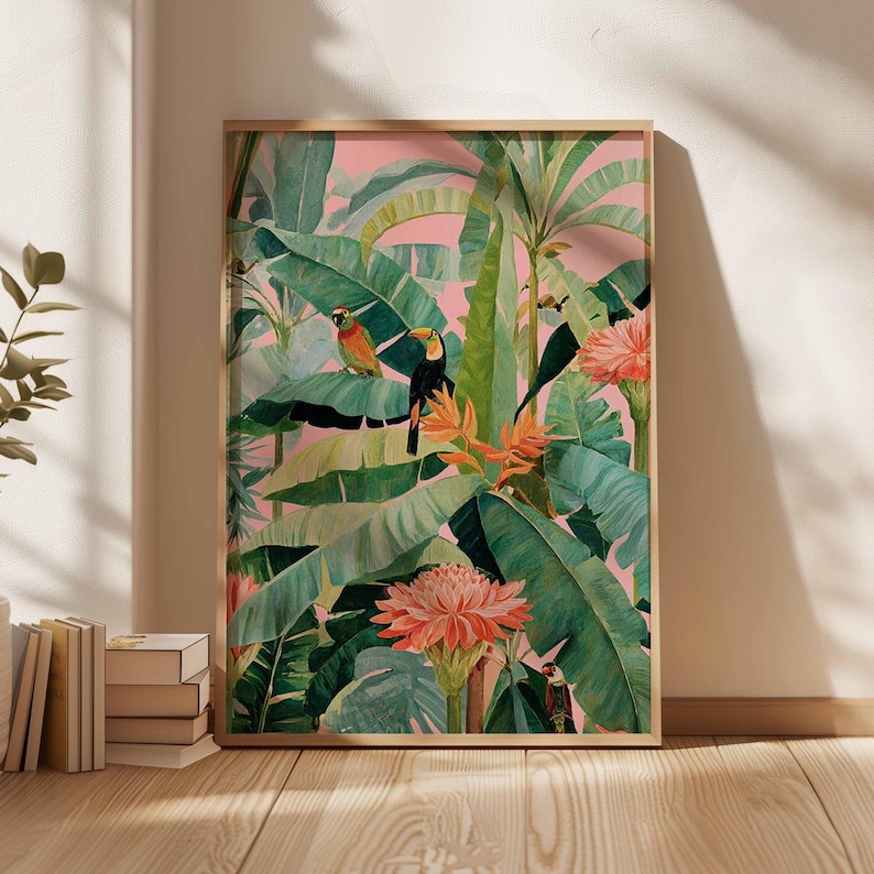 Office Furniture Design - 1pc Retro Tropische Canvas Poster, Ongekaderde