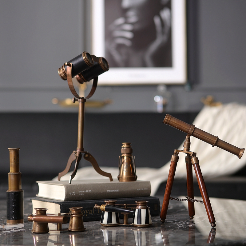 Office Furniture Loft - Retro Messing Telescoop Desktop Decoratie Metalen