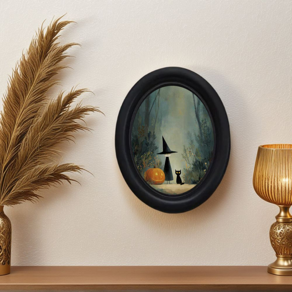 Office Furniture Loft - Een 3D Vintage Halloween-heks en zwarte