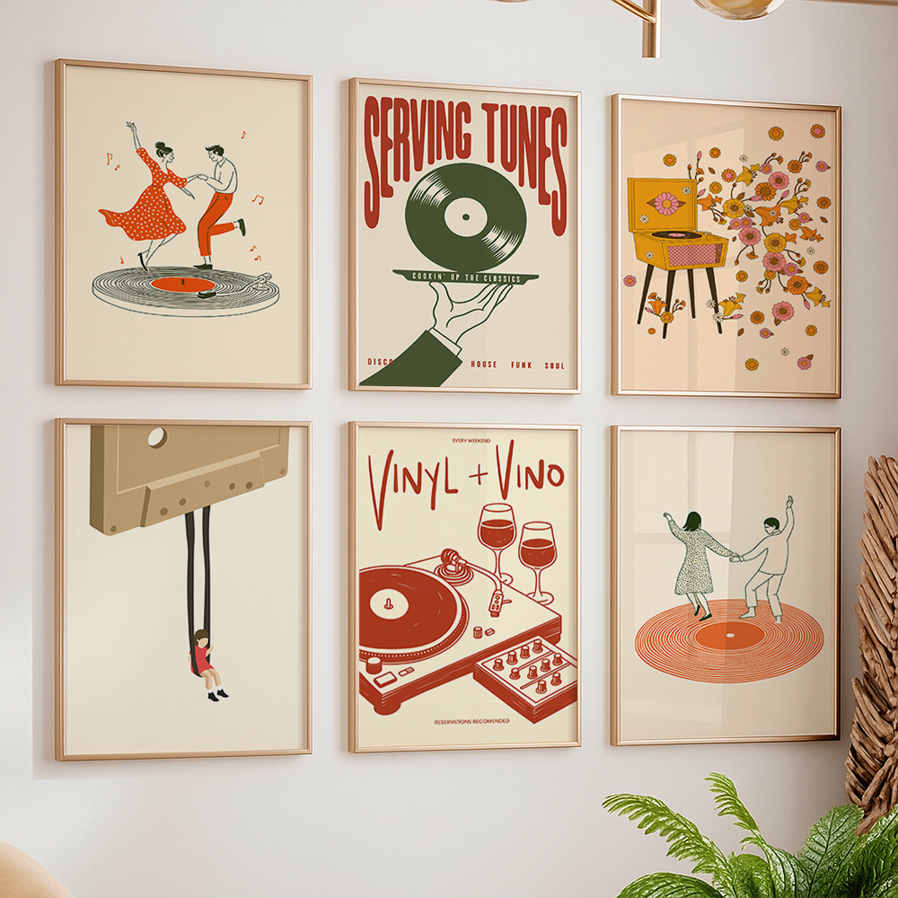 Office Furniture Design - 1pc Vintage Muziek Canvas Poster Unframed