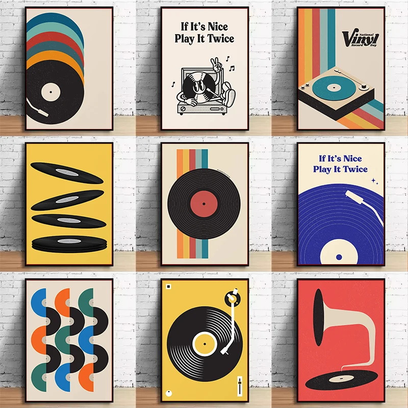 Mid Century Vinyl Record Canva - Office Furniture Design recensie en prijs