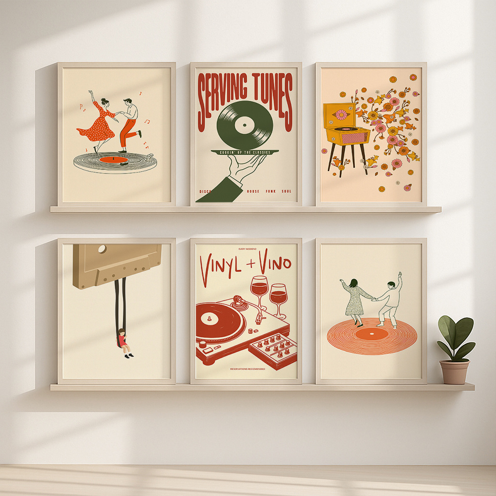 1pc Vintage Muziek Canvas Post - Office Furniture Design recensie en prijs